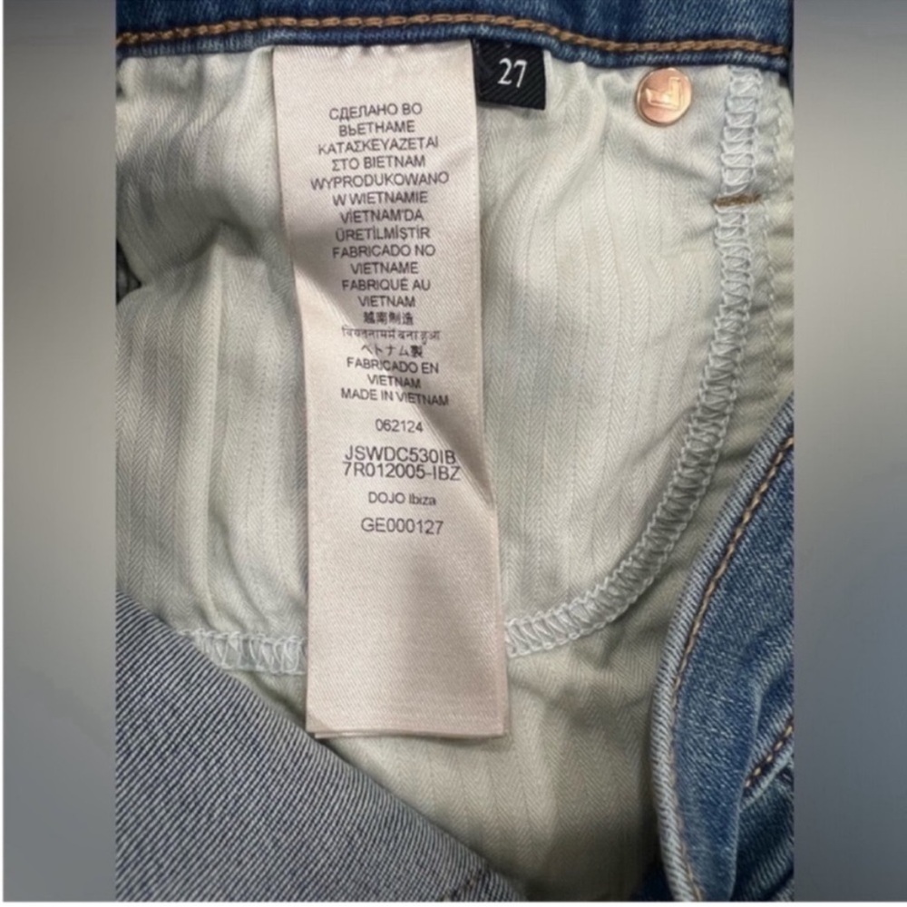 7 For All Mankind Dojo Original Jeans Women's Trousers NWT Size 27 7FAMK - Picture 5 of 6
